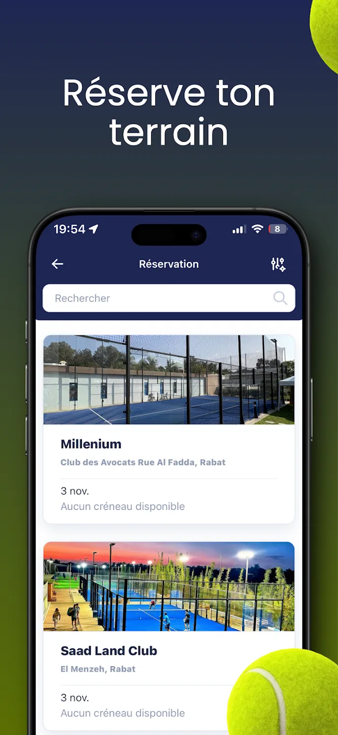 PadelGo : Réservation d’un terrain.